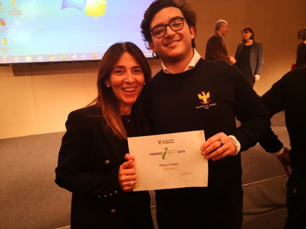 Pietro Carlino, premiato a Orientamenti 2019 miglior matricola di Economia dell’Università di Genova